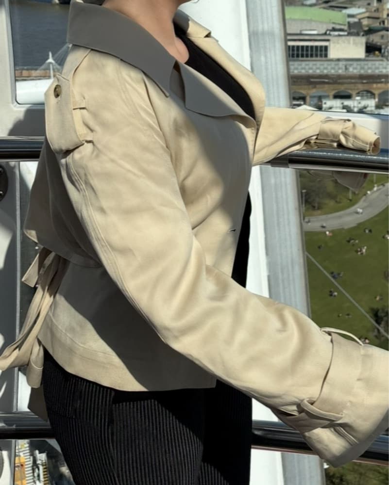 Oak+Fort Cropped Trench Coat - Image 2