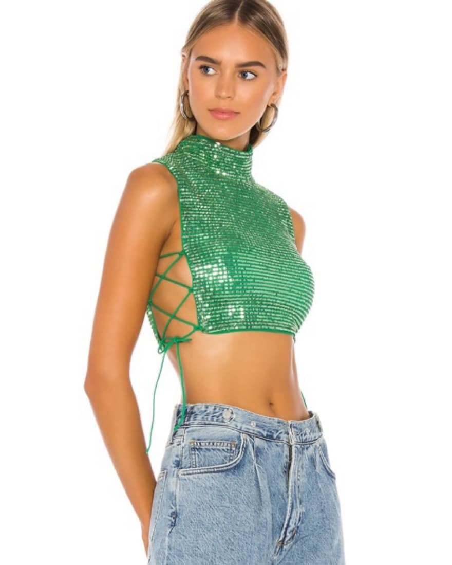 21 Crop Top In Green - Image 1