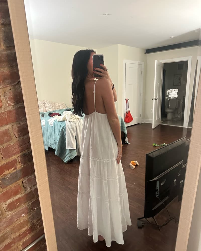 White Zara Beachy Dress - Image 4