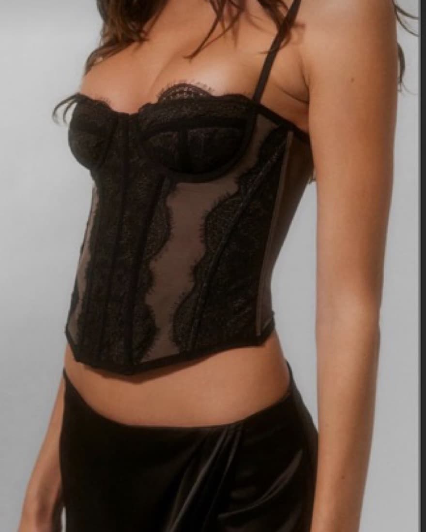 Black Corset Top Urban Outfitters - Image 2
