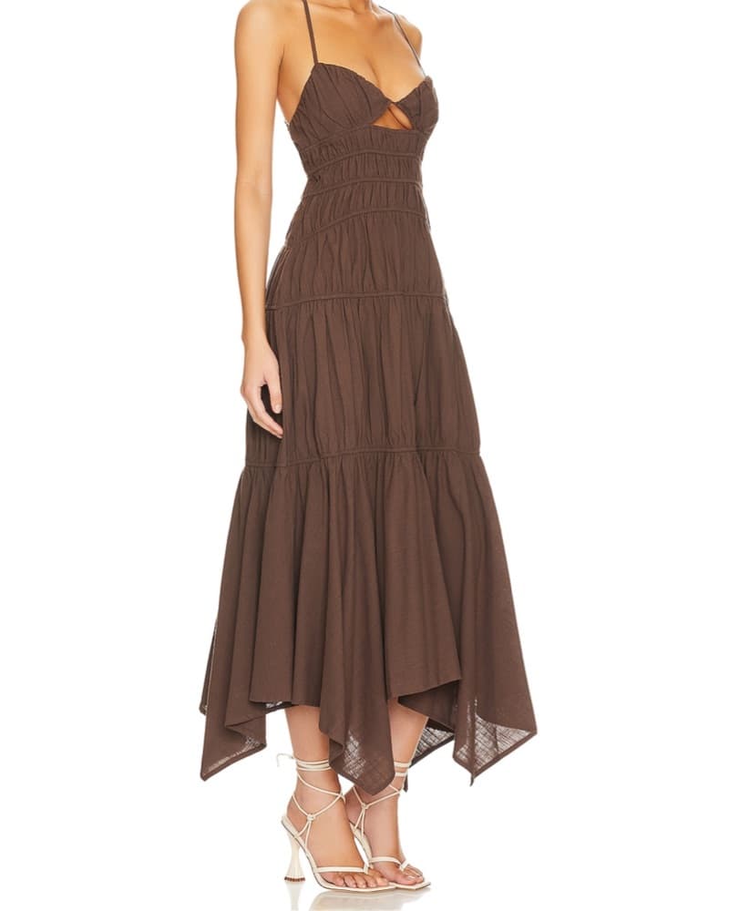 Tahila Dress In Chocolate  - Image 2
