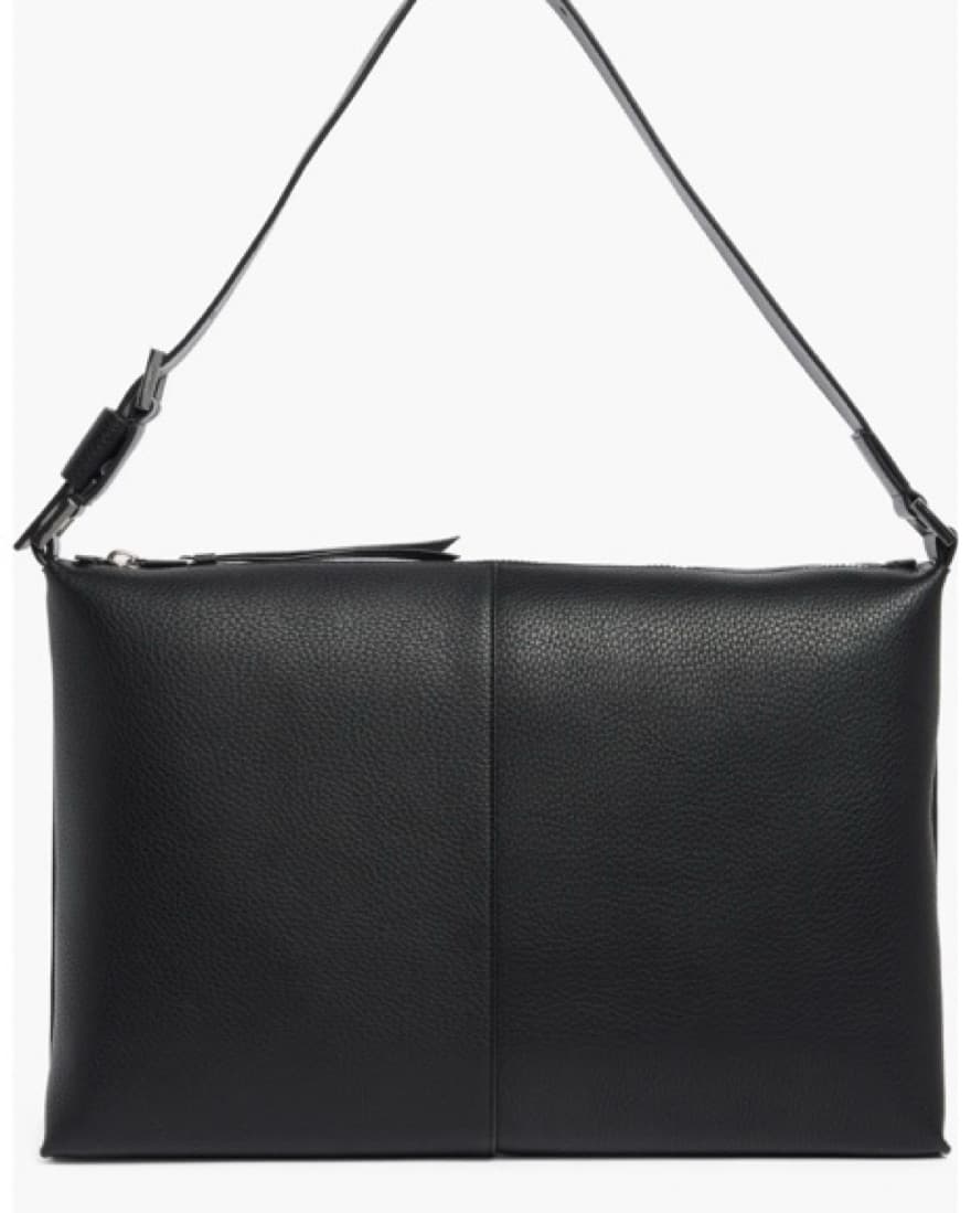 All Saints Black Leather Shoulder Bag - Image 2