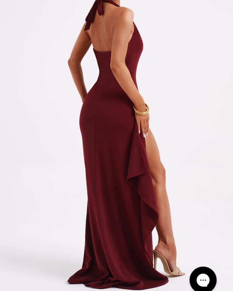 Burgundy BabyBoo Maxi Dress - Image 2