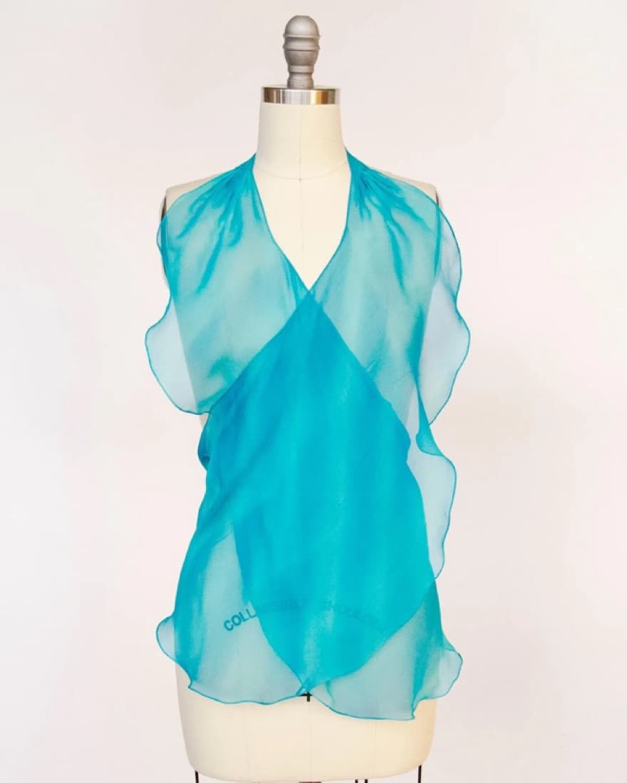 Vintage Sheer Chiffon Halter Top - Image 2