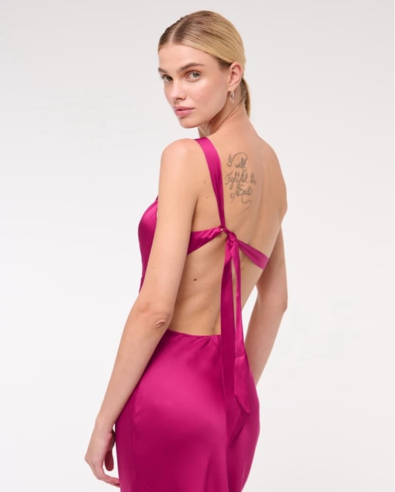 Abercrombie Berry One Shoulder Maxi Dres - Image 4