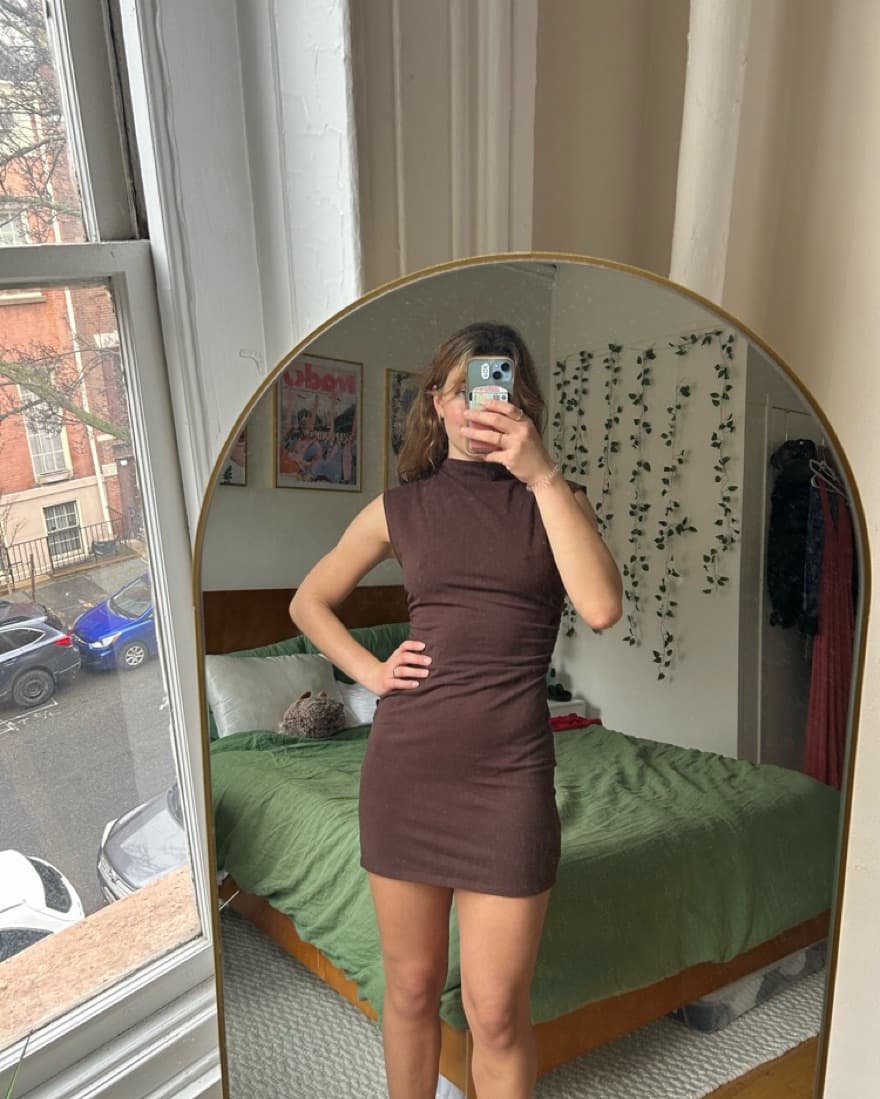   Reformation Brown Alden Knit Dress - Image 3