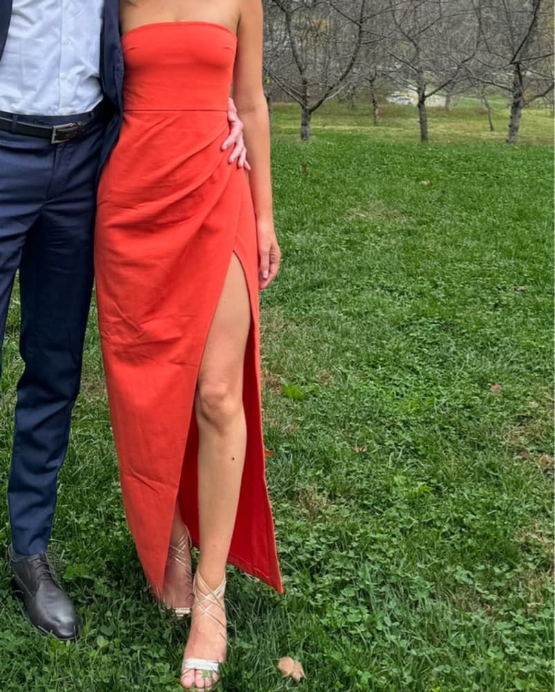 Orange-Red Formal Dress - Image 4