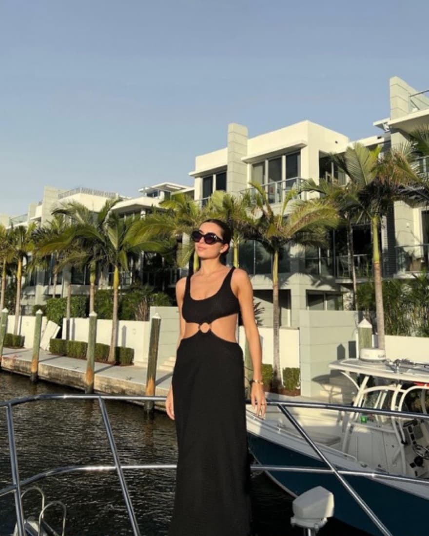 Black Cutout Cover Up Dress - Image 3