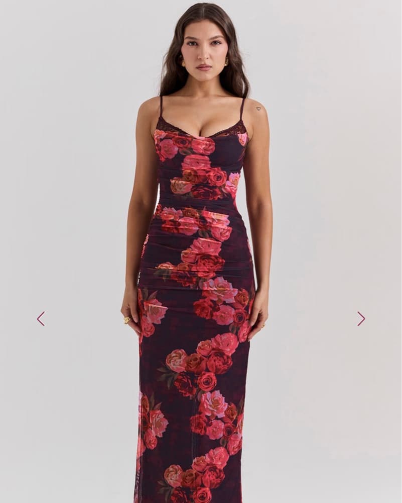 House Of CB Floral Midi Dress - Image 5