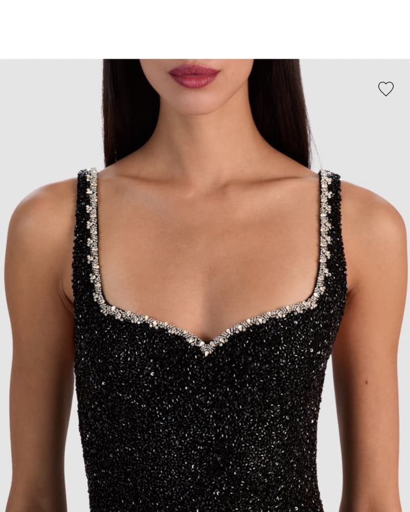 Black Embellished Alice & Olivis Dress  - Image 2