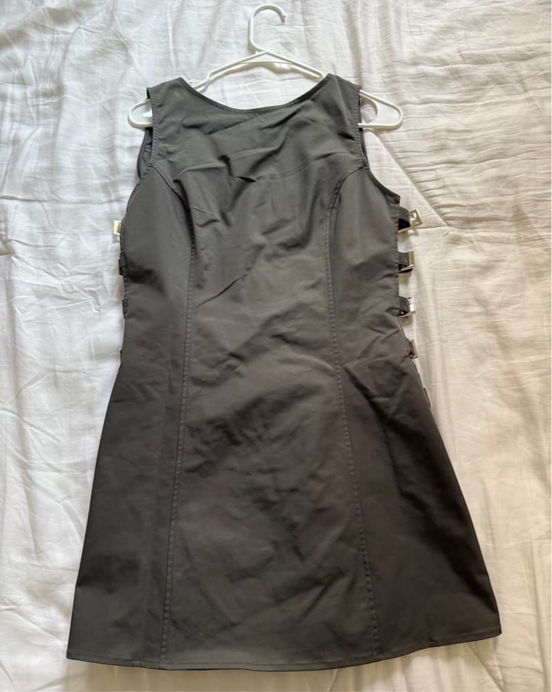 Charcoal Buckle Minidress  - Image 5