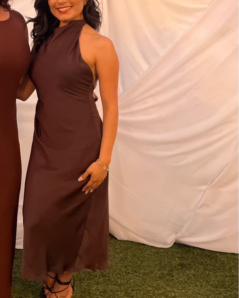 Aritzia Elegant Halter Midi Dress - Image 3