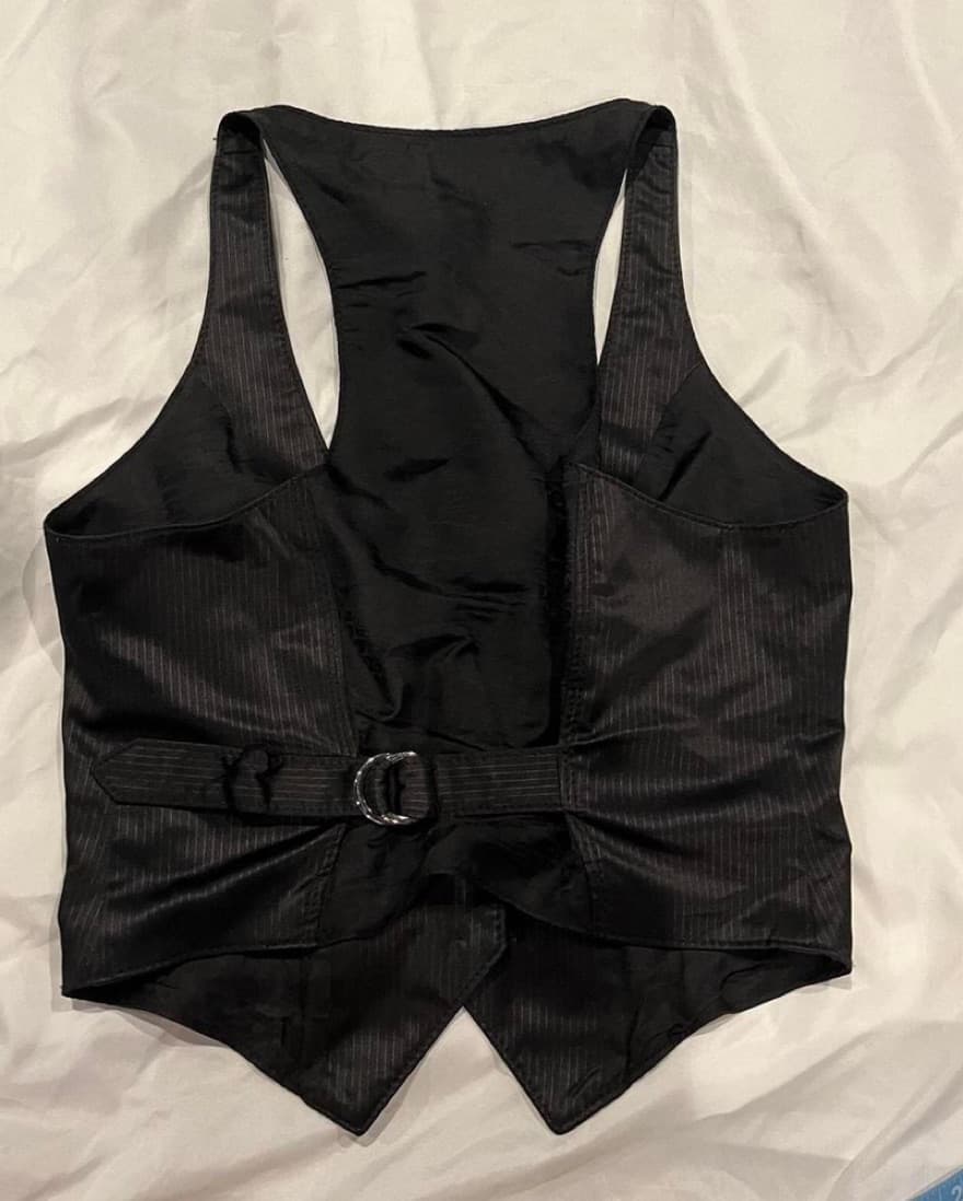 Miss Sixty Black Striped Halter Top SZ S - Image 4