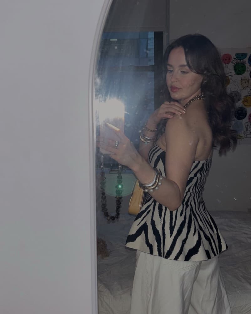 H&M Zebra Strapless Top  - Image 3