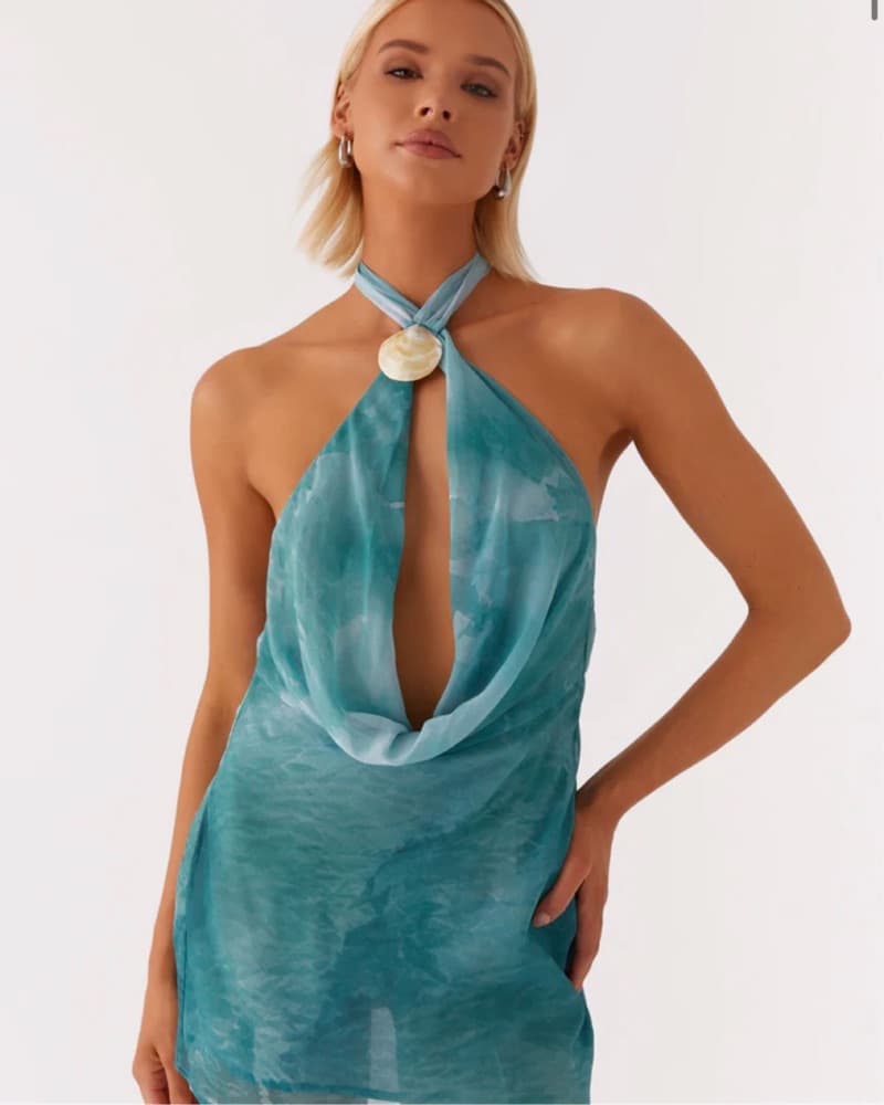 Peppermayo Deep Cowl Mini Dress - Image 1