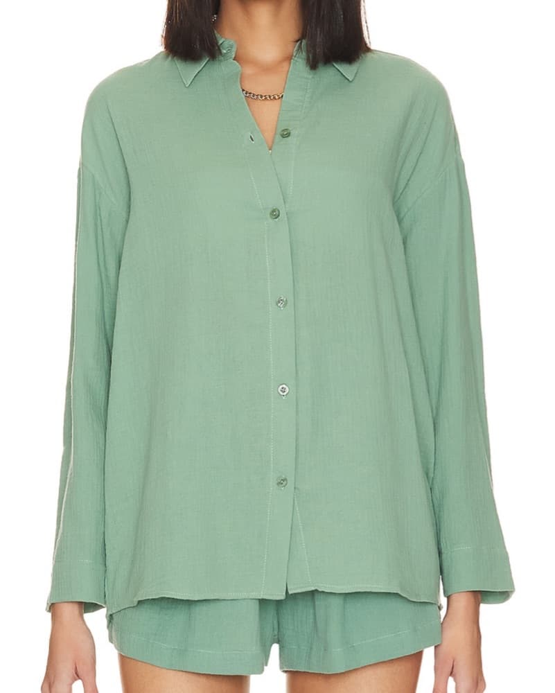 Tularosa Sage Green Button Up Blouse - Image 3