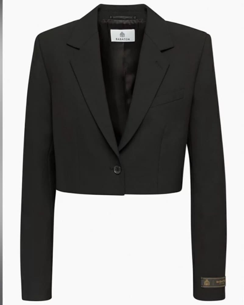 Aritzia Babaton Black Cropped Blazer - Image 1