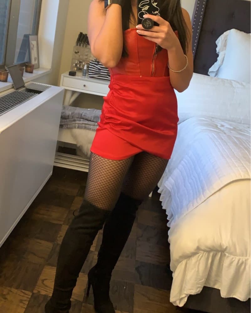 Zara Red Satin Effect Mini Skirt - XS - Image 2