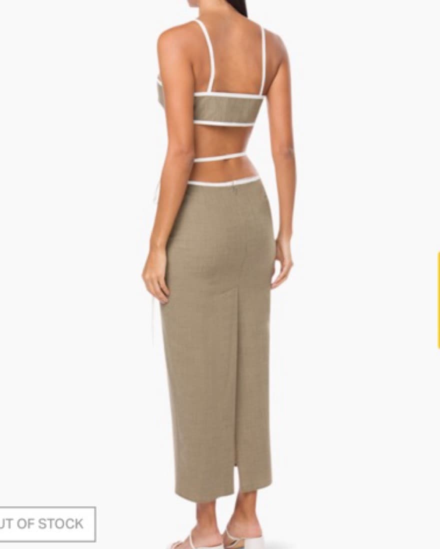OUTLINE CROSS BANDEAU TIE DRESS - Image 3