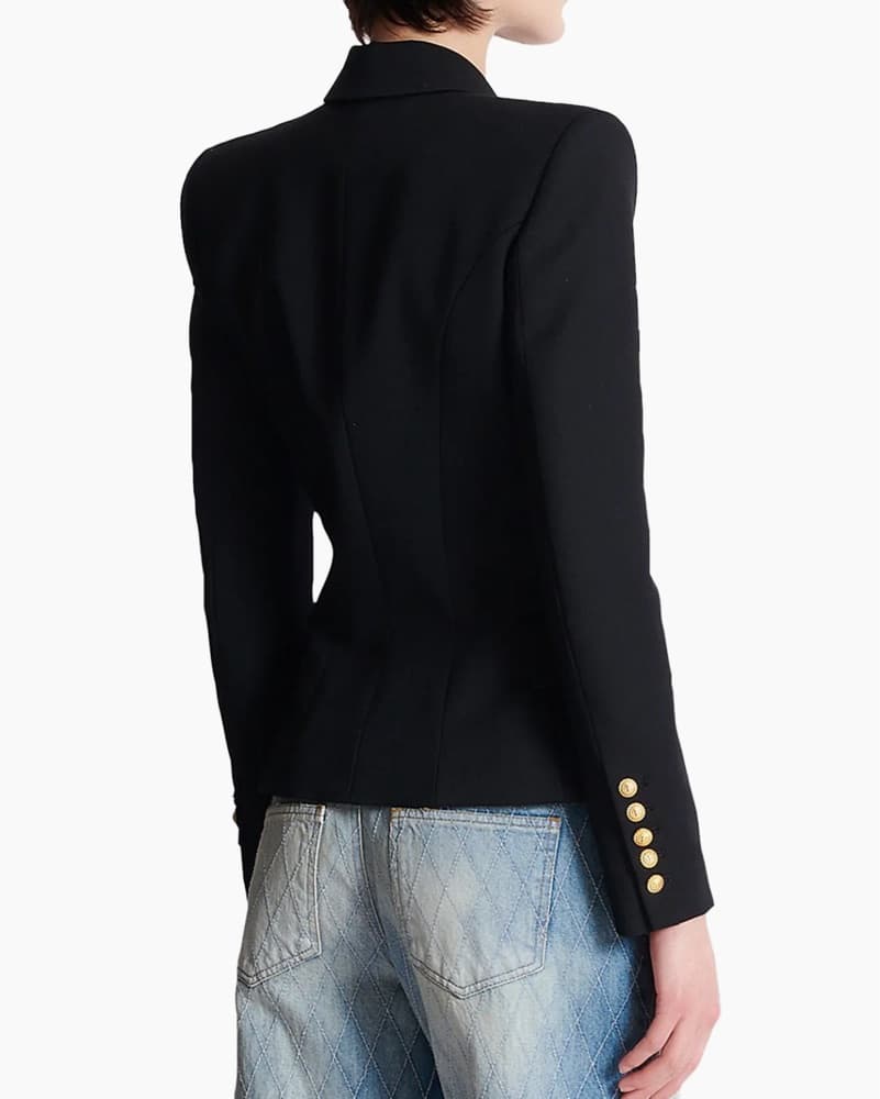 Balmain Chic Black Tuxedo Jacket - Image 3