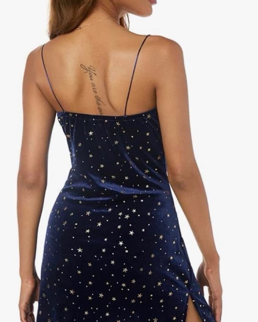 Blue Velvet Star Slip Dress - Image 2