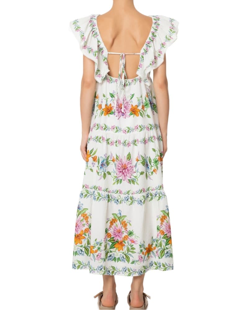 Farm Rio White Flower Dress - Image 2