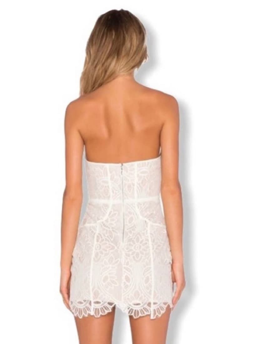 Lovers & Friends Nude/White Mini Dress - Image 3