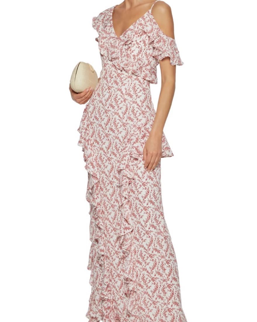 Mikael Aghal Floral Crepe Gown - Image 1