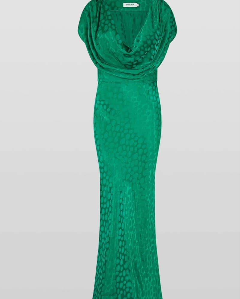 ODESSA DRESS GREEN Formal Maxi Dress - Image 5