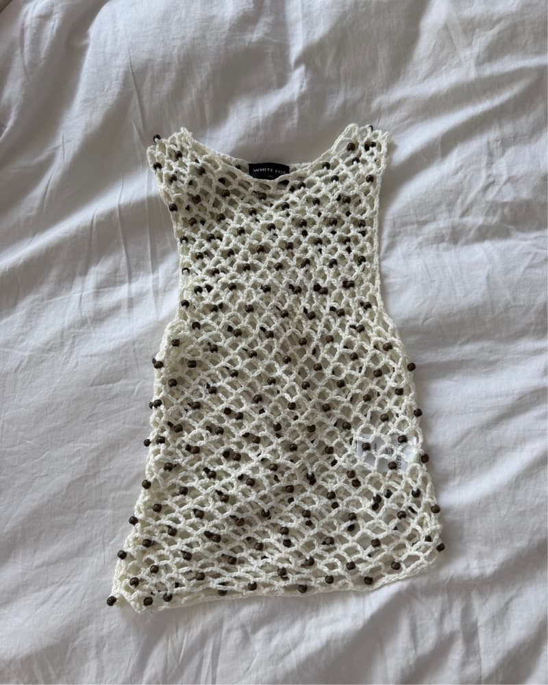White Fox Crochet Top - Image 1