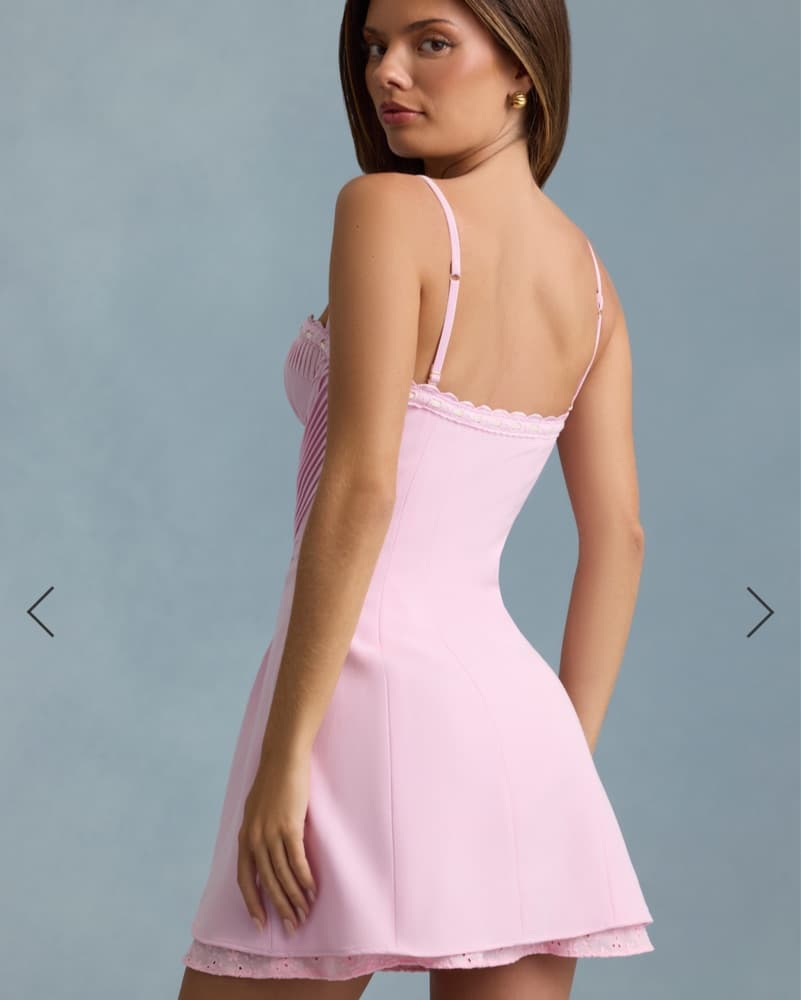 Oh Polly Pink A-Line Mini Dress - Image 3