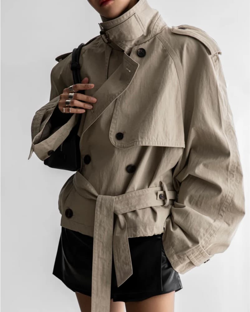 Frankie Shop Crop Trench  - Image 2