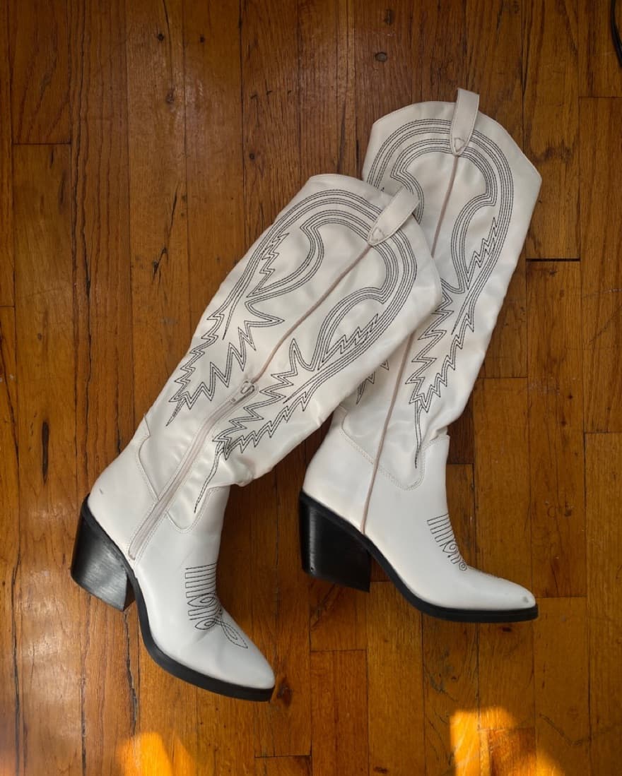 White Cowboy Boots - Image 3