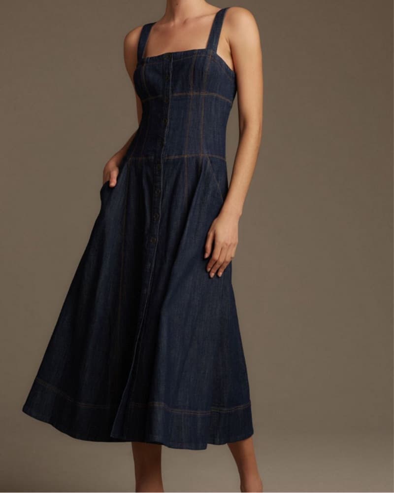 Anthropolgie Denim Midi Dress - Image 1