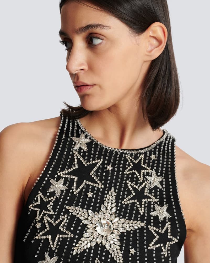 Balmain Stars Embroidered Short Dress - Image 3