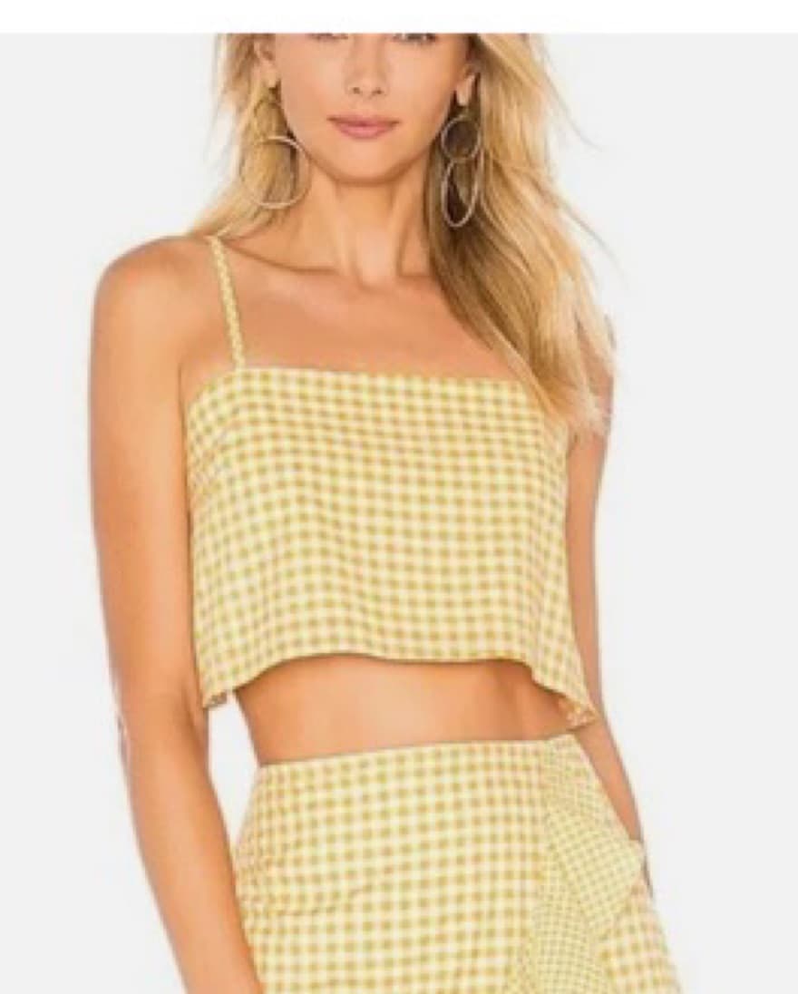 Lovers And Friends Yellow Gingham Tie  - Image 1