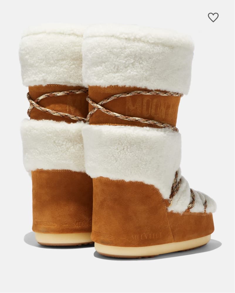 Icon Cream Shearling Moon Boots - Image 2