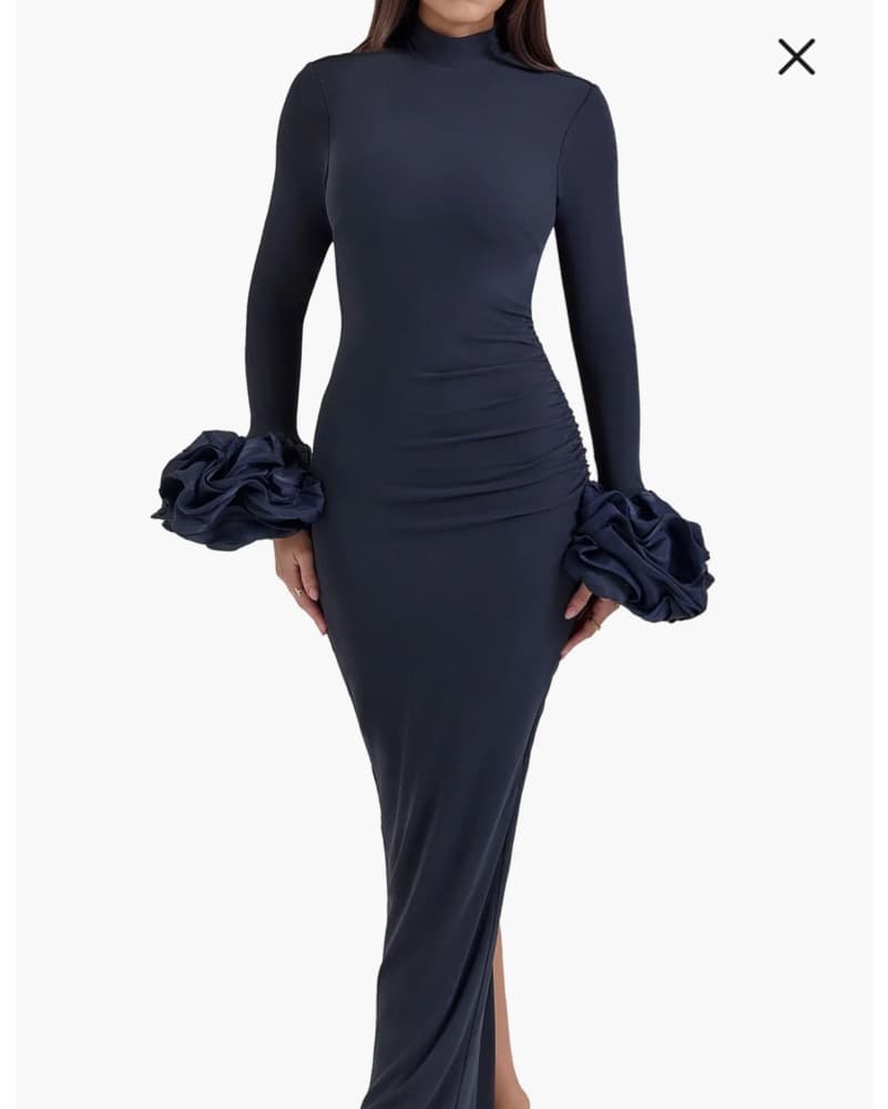 HOUSE OF CB Fabienne Navy Maxi Dress - Image 1