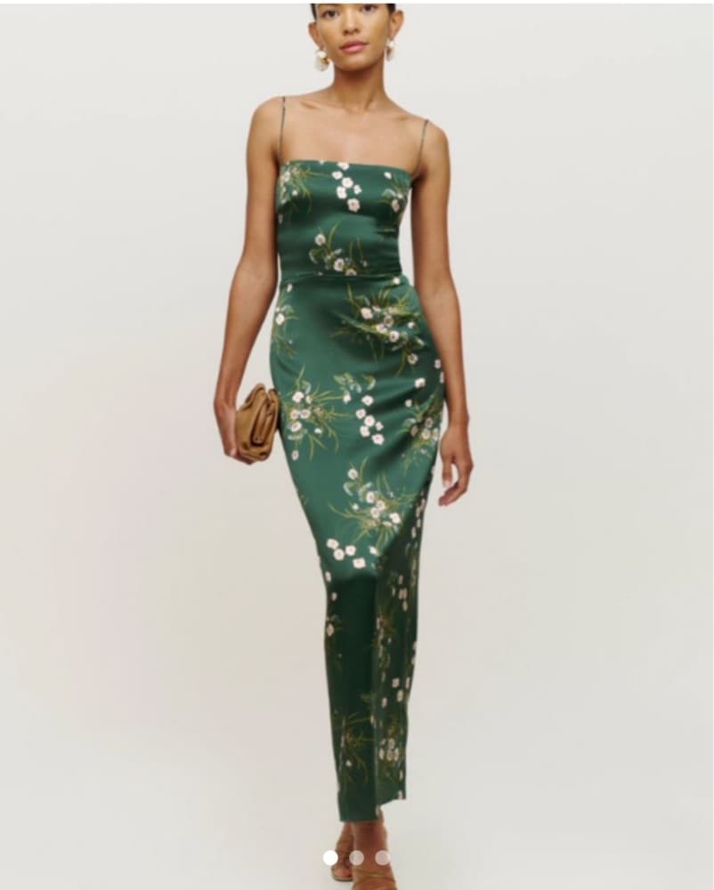 Reformation Frankie Silk Dress Buena - Image 1
