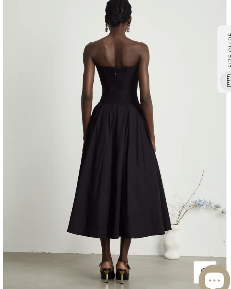 Miss Rosier Black Corset Dress - Image 2