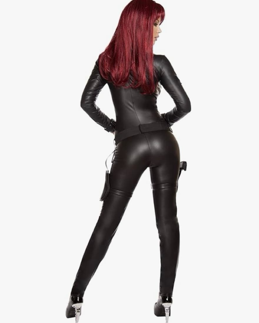Pleather Catsuit Costume (M) - Image 2