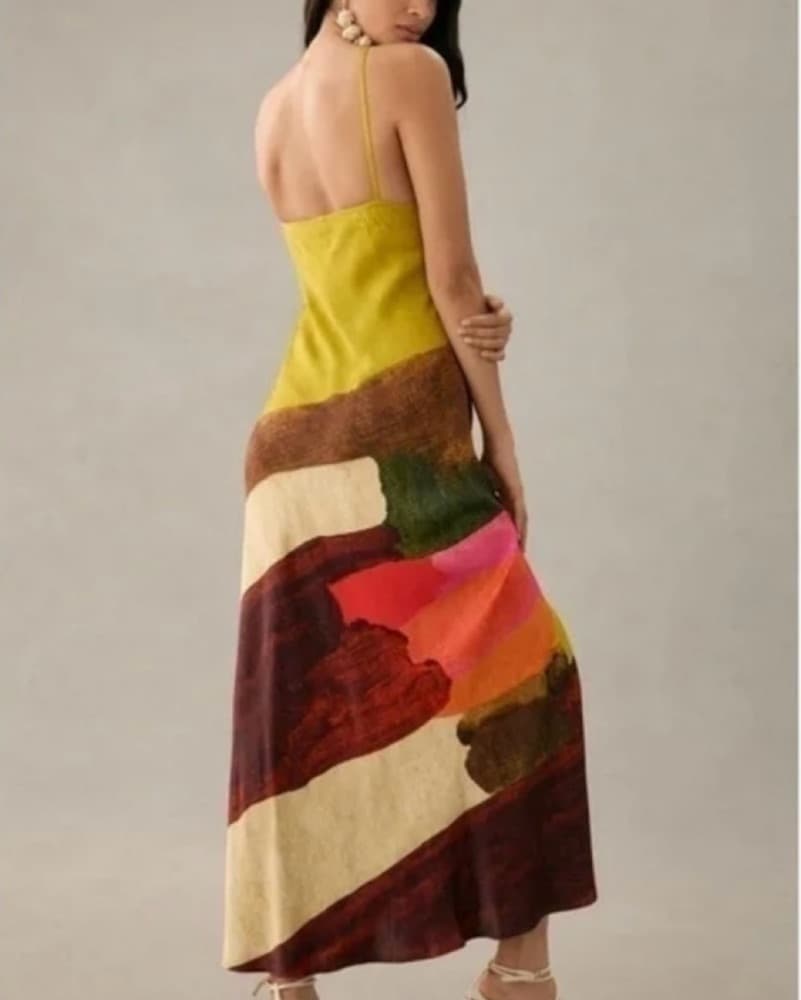 Chartreuse Slip Dress - Image 3