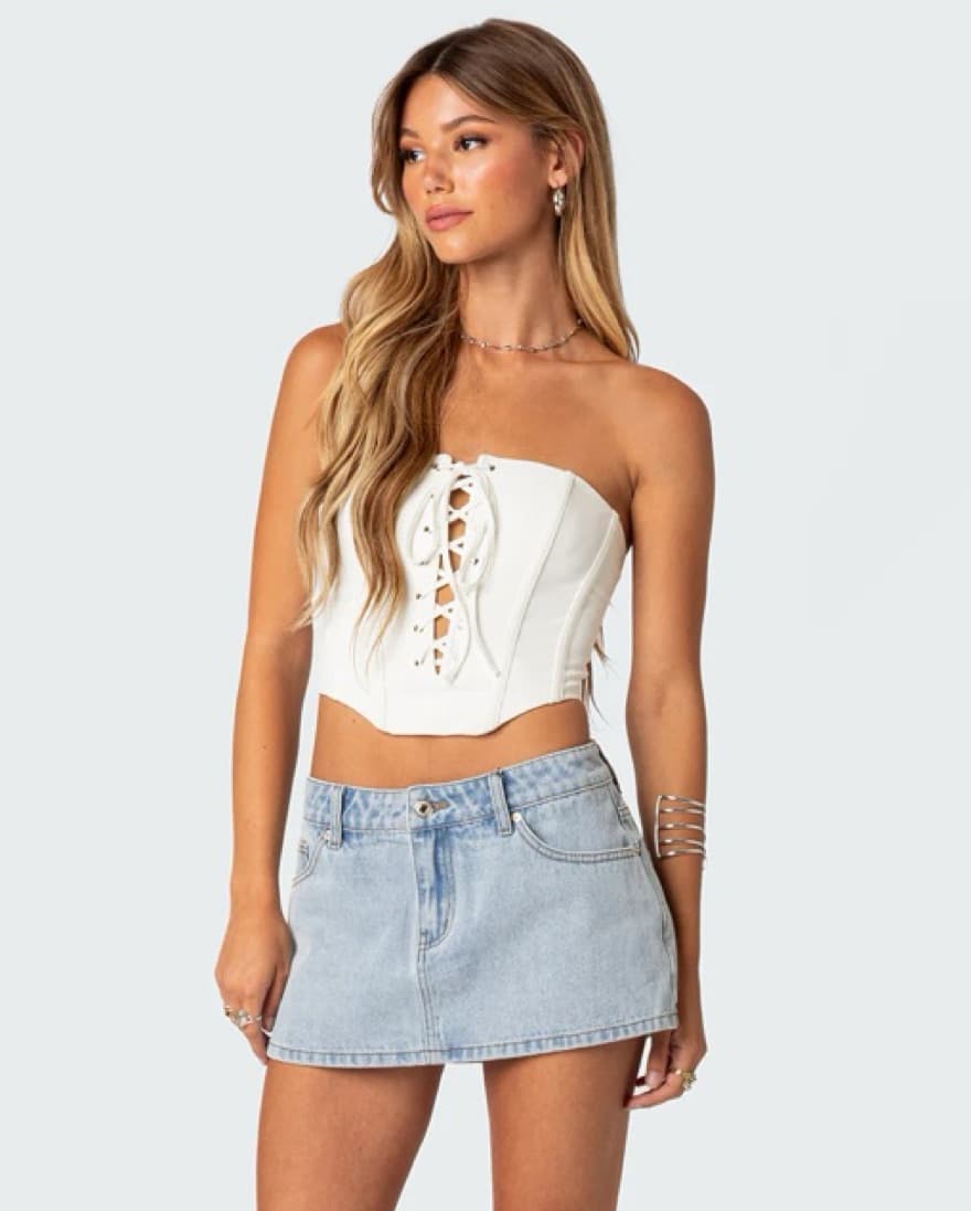 Edikted Lace Up Corset - Image 3