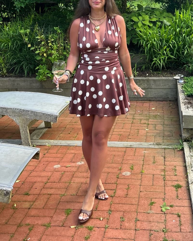 Free People Brown And White Polka Dot  - Image 1