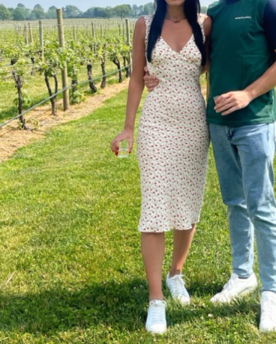 Reformation Beauden Midi Dress-Off White - Image 2