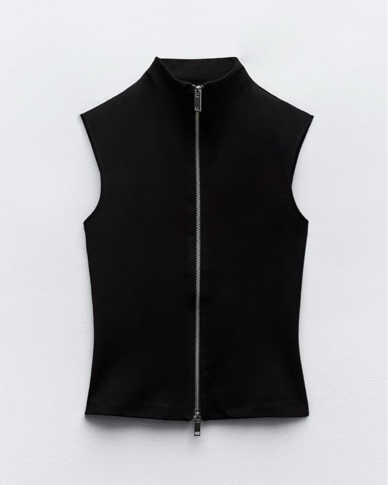 Double Zip Black Top  - Image 2