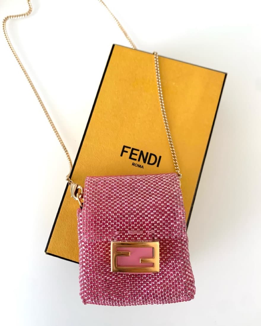 Fendi Lambskin Beaded Mini Pico Baguette - Image 3