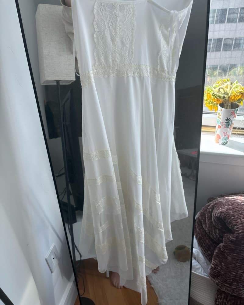 BCBGMAXAZRIA high-low lace trim dress - Image 2