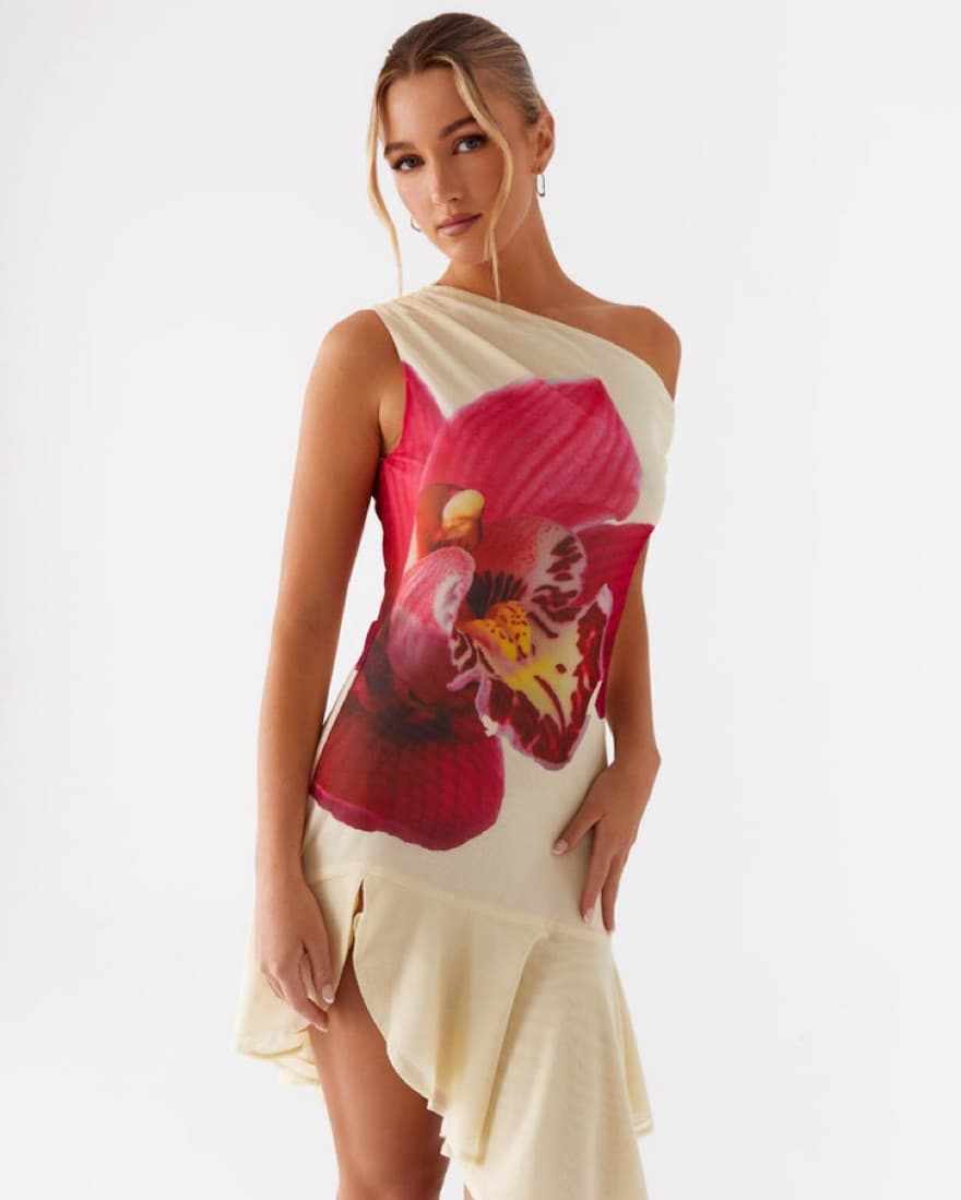 Clementina One Shoulder Mini Dress - Image 2