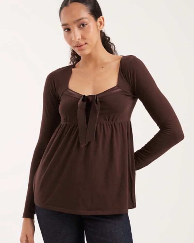 Hollister 2025 Babydoll Long Sleeve Top - Image 1